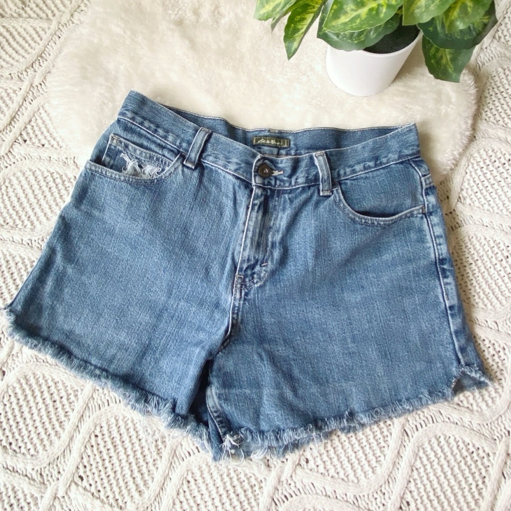eddie bauer distressed denim shorts✨